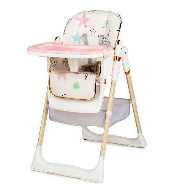 Scaun de masa Juju Eat&Fun, Pink Stars JUJJU1053-Pink-Stars