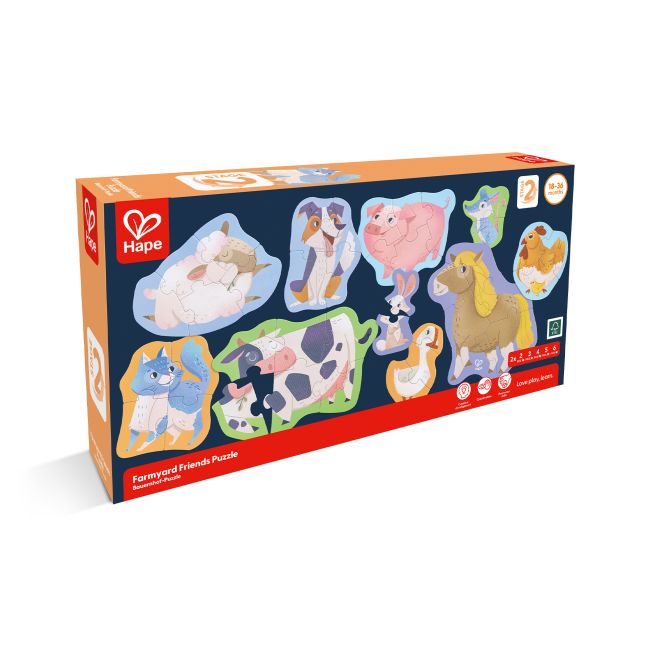 Set 10 puzzle-uri prietenii de la ferma (18-36 luni) pentru copii