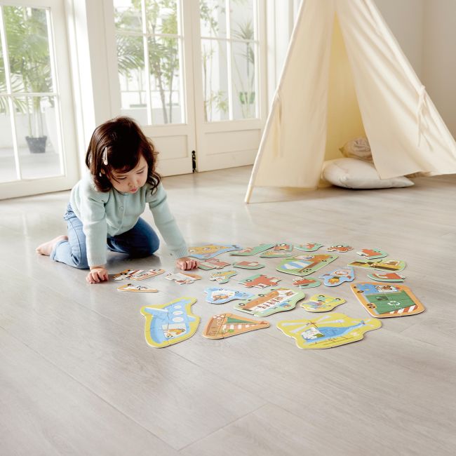 Set 15 puzzle-uri cu vehicule (18-36 luni) pentru copii