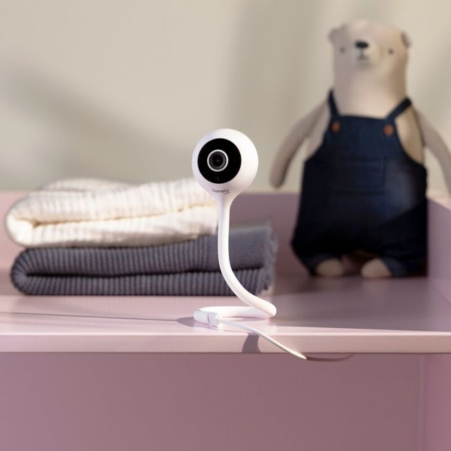 Video monitor, Lionelo, Babyline Smart, Cu aplicatie Smart Life, Cablu USB, Conexiune Wifi, Comunicare bidirectionala, Senzor de temperatura, Negru BYNLOC-BABYLINE_SMART_BLACK