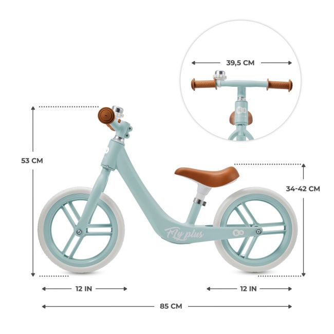 BICICLETA DE ECHILIBRU KINDERKRAFT FLY PLUS, BABY BLUE VIVKRFLPL00BLU0000