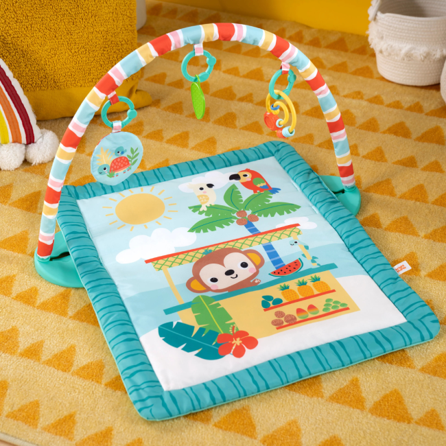 Bright starts - salteluta de joaca cu bara de jucarii tiki toy bar bbb12475