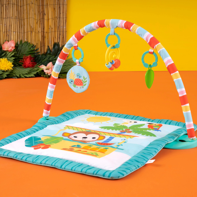 Bright starts - salteluta de joaca cu bara de jucarii tiki toy bar bbb12475