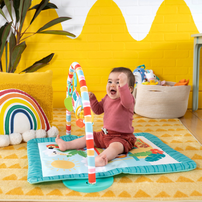 Bright starts - salteluta de joaca cu bara de jucarii tiki toy bar bbb12475