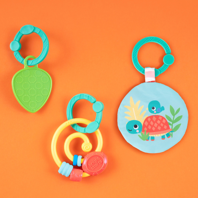 Bright starts - salteluta de joaca cu bara de jucarii tiki toy bar bbb12475