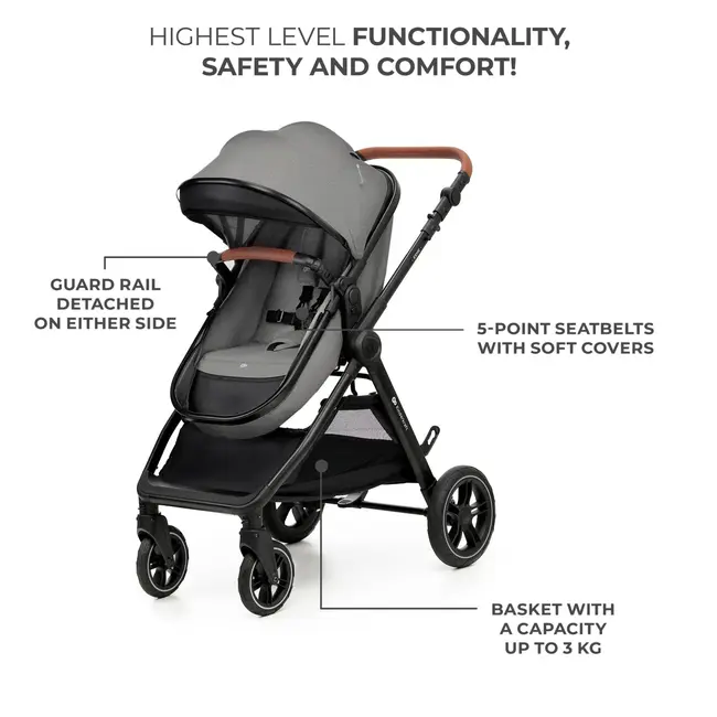 CARUCIOR KINDERKRAFT ESME, 3 IN 1, MOONLIGHT GREY VIVKSESME00GRY3000