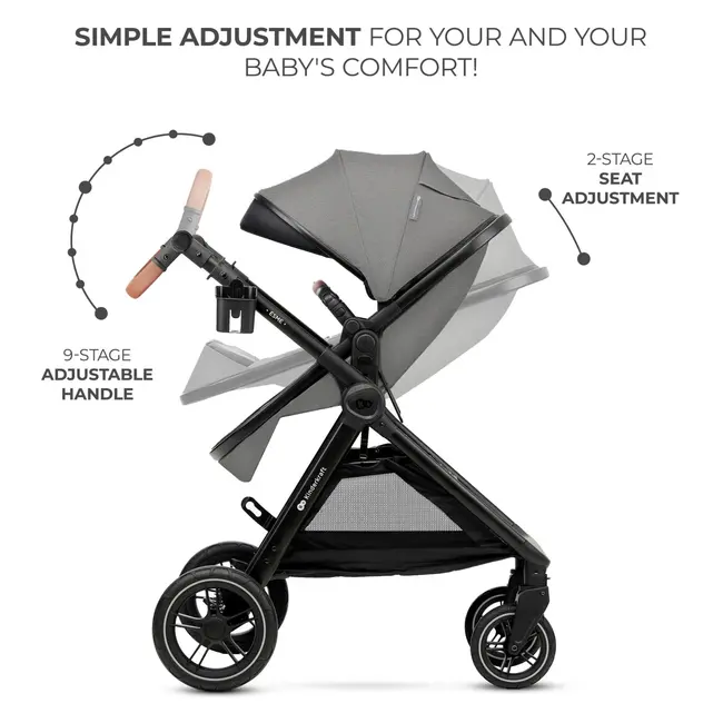 CARUCIOR KINDERKRAFT ESME, 3 IN 1, MOONLIGHT GREY VIVKSESME00GRY3000