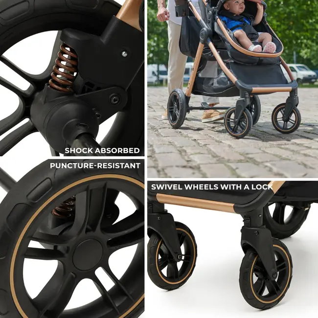 CARUCIOR KINDERKRAFT ESME, 3 IN 1, PURE BLACK VIVKSESME00BLK3000