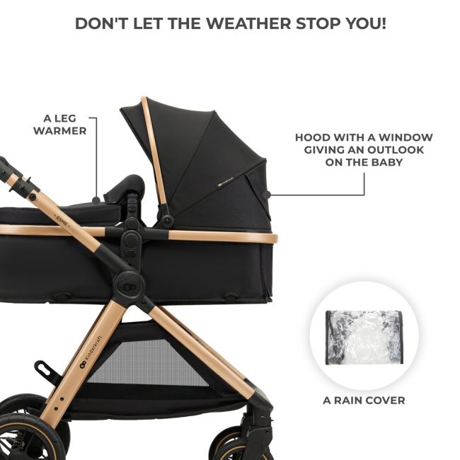 CARUCIOR KINDERKRAFT ESME, 3 IN 1, PURE BLACK VIVKSESME00BLK3000