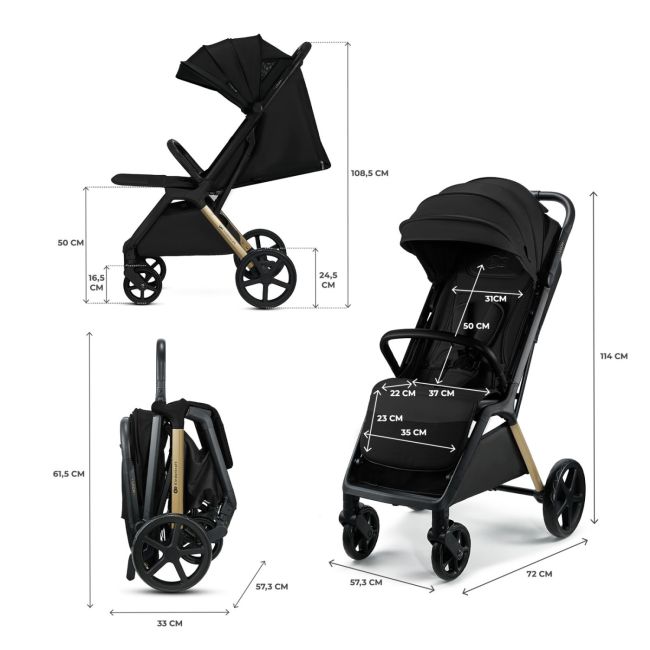 CARUCIOR SPORT KINDERKRAFT LOOM, 0-22 KG, INK BLACK VIVKSLOOM00BLK0000