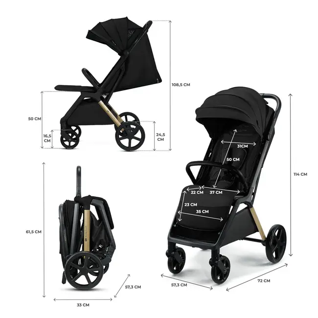CARUCIOR SPORT KINDERKRAFT LOOM, 0-22 KG, INK BLACK VIVKSLOOM00BLK0000