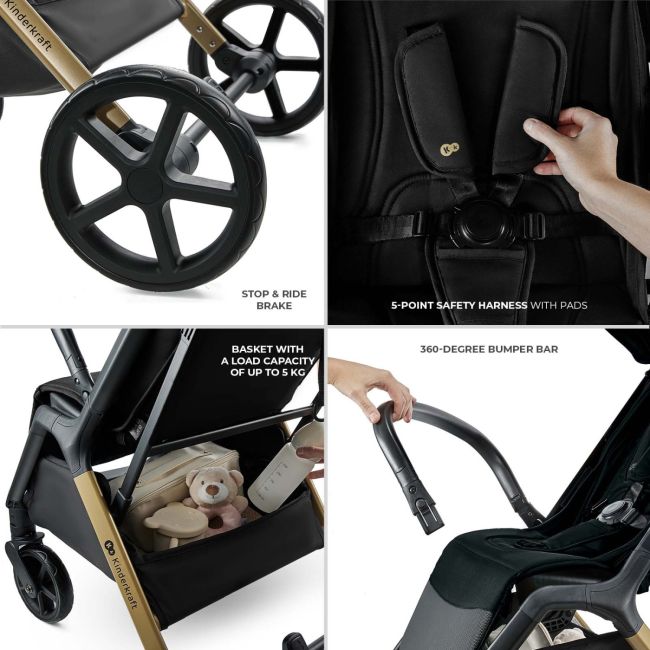 CARUCIOR SPORT KINDERKRAFT LOOM, 0-22 KG, INK BLACK VIVKSLOOM00BLK0000