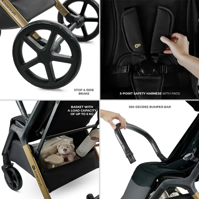 CARUCIOR SPORT KINDERKRAFT LOOM, 0-22 KG, INK BLACK VIVKSLOOM00BLK0000