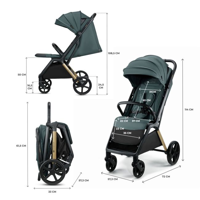 CARUCIOR SPORT KINDERKRAFT LOOM, 0-22 KG, JADE GREEN VIVKSLOOM00GRE0000