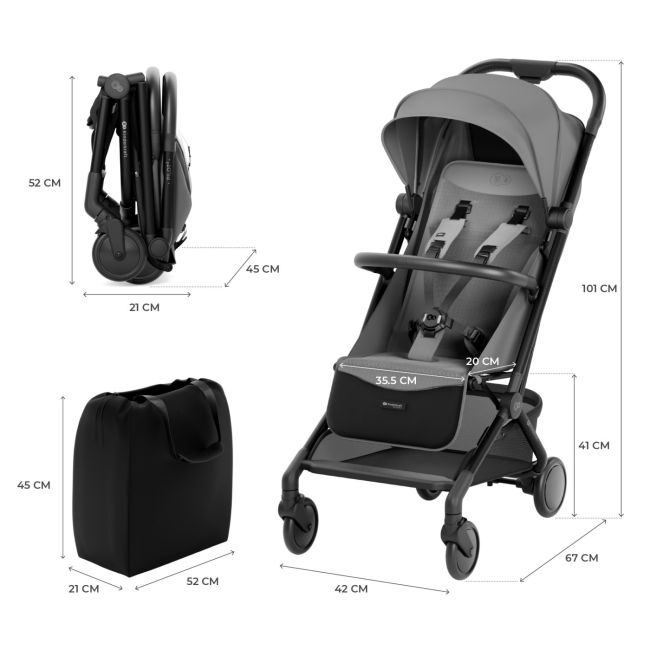 CARUCIOR SPORT KINDERKRAFT PILOT 2, 0-22 KG, PLATINUM GREY VIVKSPILO02GRY0000