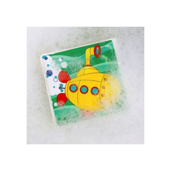Carticica de colorat, Nuby, Pentru baita, Cu animale, 13x13x3 cm, 4 luni+, Multicolor BYNID4755