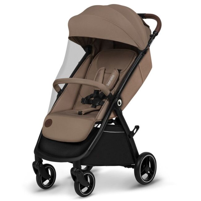 Carucior sport, Lionelo, Ingrid, Capotina impermeabila cu filtru UPF50+, Pana la 22 Kg, Spatar reglabil in 3 pozitii, Include suport pahar si plasa de tantari, Sistem pentru pliere automata, 6 luni+, Bej BYNLO-INGRID_BEIGE_SAND