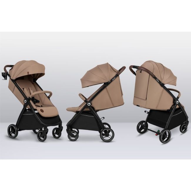 Carucior sport, Lionelo, Ingrid, Capotina impermeabila cu filtru UPF50+, Pana la 22 Kg, Spatar reglabil in 3 pozitii, Include suport pahar si plasa de tantari, Sistem pentru pliere automata, 6 luni+, Bej BYNLO-INGRID_BEIGE_SAND