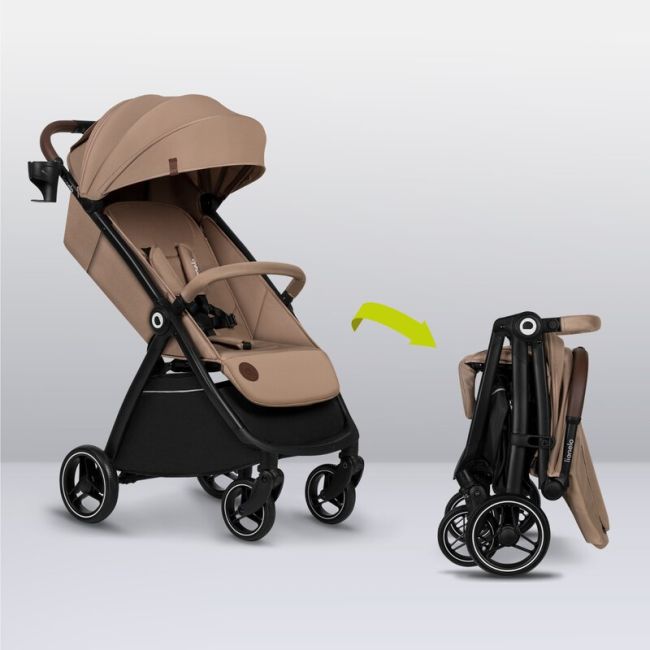 Carucior sport, Lionelo, Ingrid, Capotina impermeabila cu filtru UPF50+, Pana la 22 Kg, Spatar reglabil in 3 pozitii, Include suport pahar si plasa de tantari, Sistem pentru pliere automata, 6 luni+, Bej BYNLO-INGRID_BEIGE_SAND
