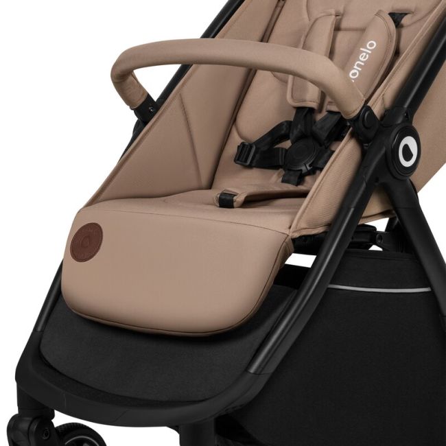Carucior sport, Lionelo, Ingrid, Capotina impermeabila cu filtru UPF50+, Pana la 22 Kg, Spatar reglabil in 3 pozitii, Include suport pahar si plasa de tantari, Sistem pentru pliere automata, 6 luni+, Bej BYNLO-INGRID_BEIGE_SAND