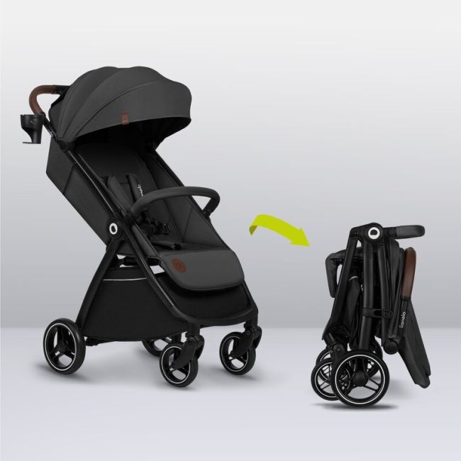 Carucior sport, Lionelo, Ingrid, Capotina impermeabila cu filtru UPF50+, Pana la 22 Kg, Spatar reglabil in 3 pozitii, Include suport pahar si plasa de tantari, Sistem pentru pliere automata, 6 luni+, Gri BYNLO-INGRID_GREY_STONE