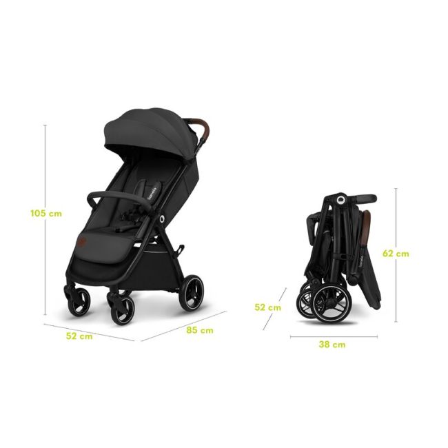 Carucior sport, Lionelo, Ingrid, Capotina impermeabila cu filtru UPF50+, Pana la 22 Kg, Spatar reglabil in 3 pozitii, Include suport pahar si plasa de tantari, Sistem pentru pliere automata, 6 luni+, Gri BYNLO-INGRID_GREY_STONE