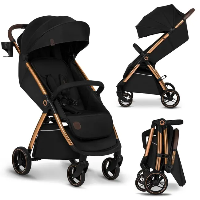 Carucior sport, Lionelo, Ingrid, Capotina impermeabila cu filtru UPF50+, Pana la 22 Kg, Spatar reglabil in 3 pozitii, Include suport pahar si plasa de tantari, Sistem pentru pliere automata, 6 luni+, Negru BYNLO-INGRID_BLACK_ONYX