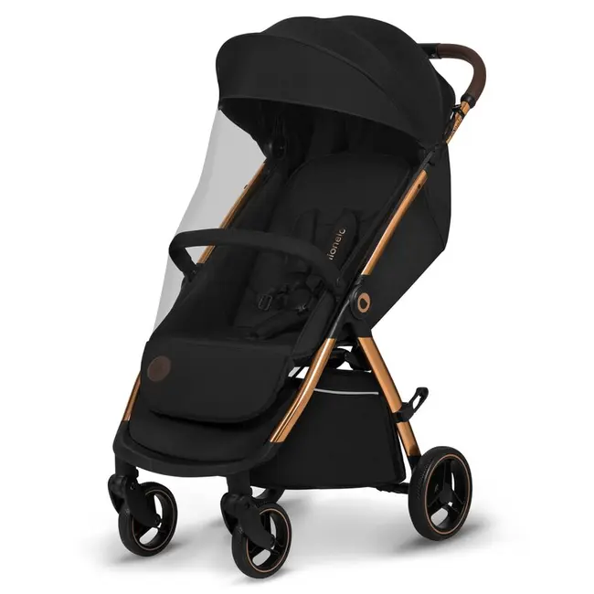 Carucior sport, Lionelo, Ingrid, Capotina impermeabila cu filtru UPF50+, Pana la 22 Kg, Spatar reglabil in 3 pozitii, Include suport pahar si plasa de tantari, Sistem pentru pliere automata, 6 luni+, Negru BYNLO-INGRID_BLACK_ONYX