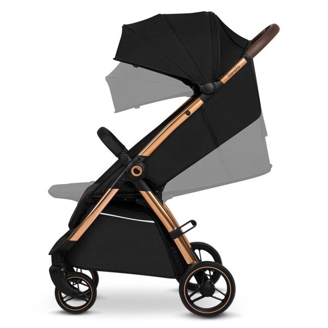 Carucior sport, Lionelo, Ingrid, Capotina impermeabila cu filtru UPF50+, Pana la 22 Kg, Spatar reglabil in 3 pozitii, Include suport pahar si plasa de tantari, Sistem pentru pliere automata, 6 luni+, Negru BYNLO-INGRID_BLACK_ONYX