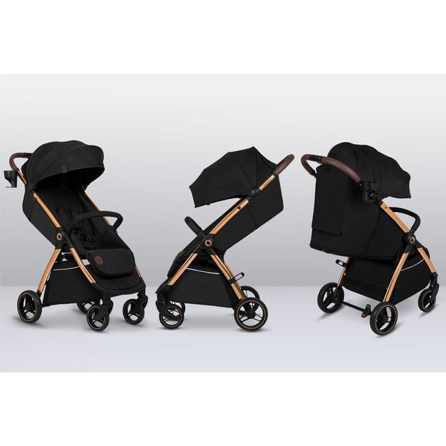 Carucior sport, Lionelo, Ingrid, Capotina impermeabila cu filtru UPF50+, Pana la 22 Kg, Spatar reglabil in 3 pozitii, Include suport pahar si plasa de tantari, Sistem pentru pliere automata, 6 luni+, Negru BYNLO-INGRID_BLACK_ONYX