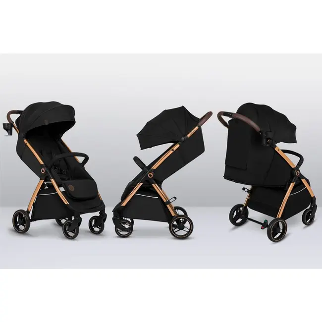 Carucior sport, Lionelo, Ingrid, Capotina impermeabila cu filtru UPF50+, Pana la 22 Kg, Spatar reglabil in 3 pozitii, Include suport pahar si plasa de tantari, Sistem pentru pliere automata, 6 luni+, Negru BYNLO-INGRID_BLACK_ONYX