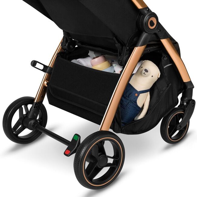 Carucior sport, Lionelo, Ingrid, Capotina impermeabila cu filtru UPF50+, Pana la 22 Kg, Spatar reglabil in 3 pozitii, Include suport pahar si plasa de tantari, Sistem pentru pliere automata, 6 luni+, Negru BYNLO-INGRID_BLACK_ONYX