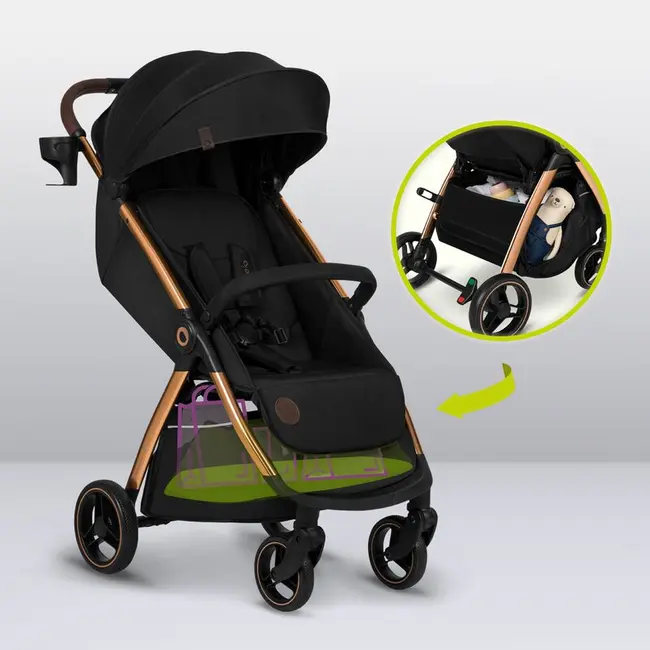 Carucior sport, Lionelo, Ingrid, Capotina impermeabila cu filtru UPF50+, Pana la 22 Kg, Spatar reglabil in 3 pozitii, Include suport pahar si plasa de tantari, Sistem pentru pliere automata, 6 luni+, Negru BYNLO-INGRID_BLACK_ONYX