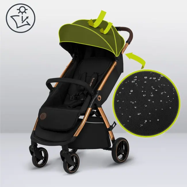 Carucior sport, Lionelo, Ingrid, Capotina impermeabila cu filtru UPF50+, Pana la 22 Kg, Spatar reglabil in 3 pozitii, Include suport pahar si plasa de tantari, Sistem pentru pliere automata, 6 luni+, Negru BYNLO-INGRID_BLACK_ONYX