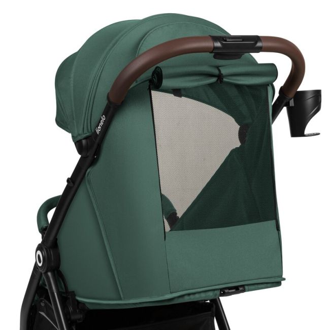 Carucior sport, Lionelo, Ingrid, Capotina impermeabila cu filtru UPF50+, Pana la 22 Kg, Spatar reglabil in 3 pozitii, Include suport pahar si plasa de tantari, Sistem pentru pliere automata, 6 luni+, Verde BYNLO-INGRID_GREEN_EMERALD