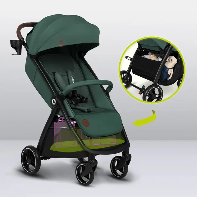 Carucior sport, Lionelo, Ingrid, Capotina impermeabila cu filtru UPF50+, Pana la 22 Kg, Spatar reglabil in 3 pozitii, Include suport pahar si plasa de tantari, Sistem pentru pliere automata, 6 luni+, Verde BYNLO-INGRID_GREEN_EMERALD