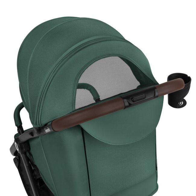 Carucior sport, Lionelo, Ingrid, Capotina impermeabila cu filtru UPF50+, Pana la 22 Kg, Spatar reglabil in 3 pozitii, Include suport pahar si plasa de tantari, Sistem pentru pliere automata, 6 luni+, Verde BYNLO-INGRID_GREEN_EMERALD