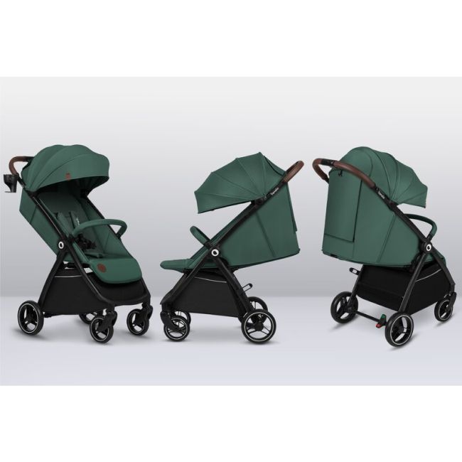 Carucior sport, Lionelo, Ingrid, Capotina impermeabila cu filtru UPF50+, Pana la 22 Kg, Spatar reglabil in 3 pozitii, Include suport pahar si plasa de tantari, Sistem pentru pliere automata, 6 luni+, Verde BYNLO-INGRID_GREEN_EMERALD