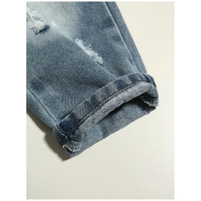 Costumas cu bluzita alba si blugi pentru baietei mbtu77-de