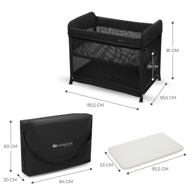 PATUT DE CALATORIE KINDERKRAFT MOON DREAM, BLACK VIVKLMODR00BLK3000