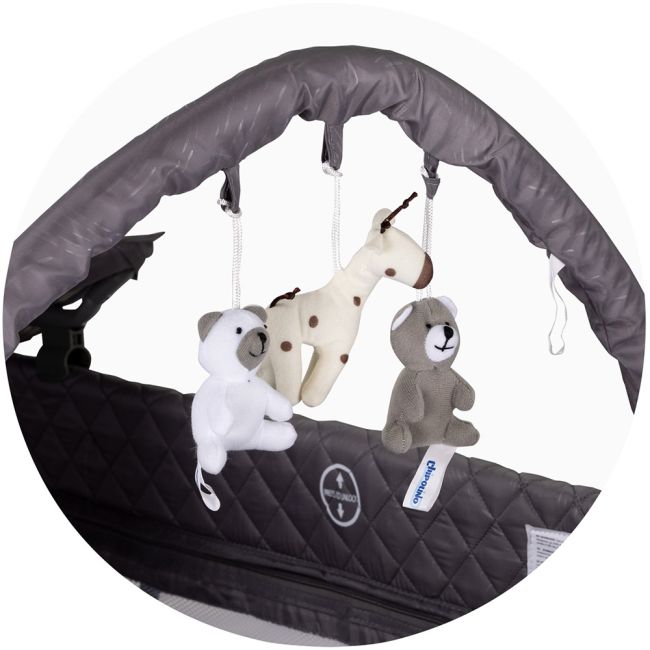 Patut pliabil cu saltea de infasat chipolino luna cloud hubkosilu252cl