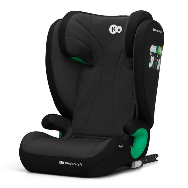 SCAUN AUTO KINDERKRAFT JUNIOR FIX2, I-SIZE 100-150 cm, GRAPHITE BLACK VIVKCJUFI20BLK0000