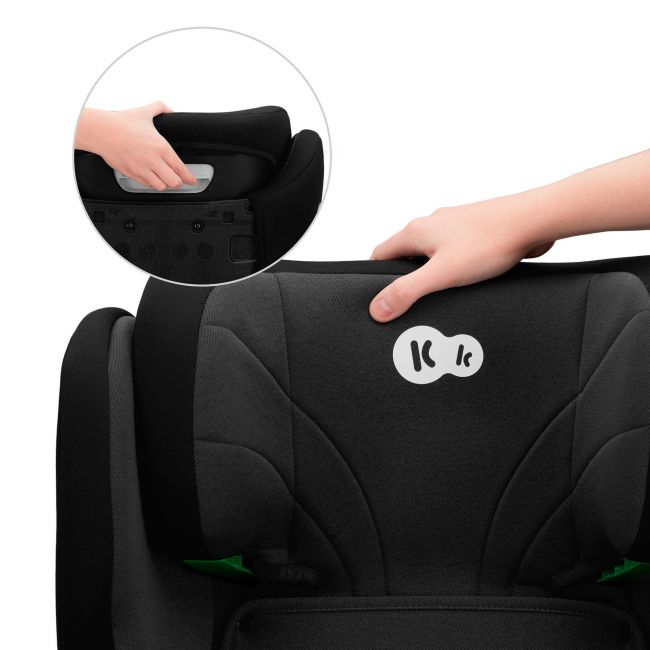 SCAUN AUTO KINDERKRAFT JUNIOR FIX2, I-SIZE 100-150 cm, GRAPHITE BLACK VIVKCJUFI20BLK0000