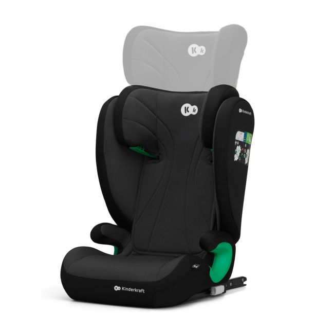 SCAUN AUTO KINDERKRAFT JUNIOR FIX2, I-SIZE 100-150 cm, GRAPHITE BLACK VIVKCJUFI20BLK0000