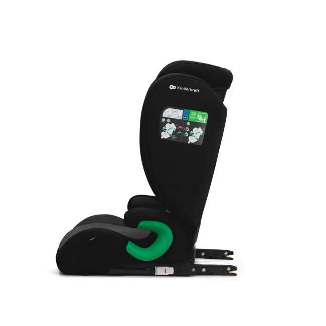 SCAUN AUTO KINDERKRAFT JUNIOR FIX2, I-SIZE 100-150 cm, GRAPHITE BLACK VIVKCJUFI20BLK0000