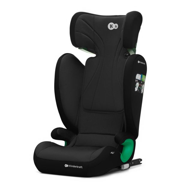 SCAUN AUTO KINDERKRAFT JUNIOR FIX2, I-SIZE 100-150 cm, GRAPHITE BLACK VIVKCJUFI20BLK0000