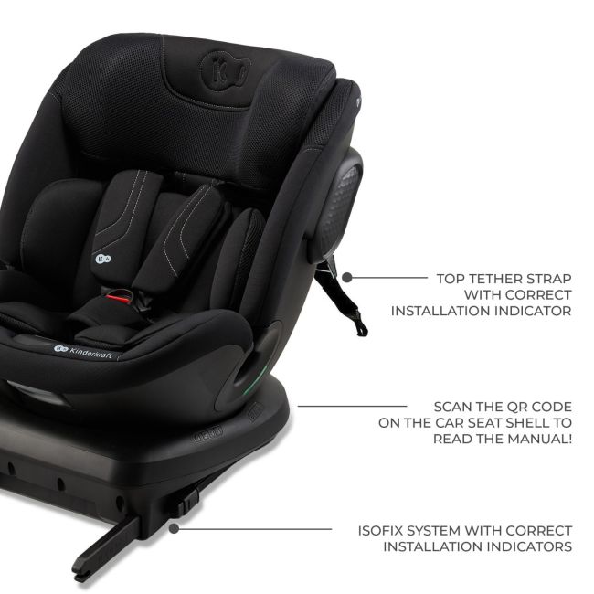 SCAUN AUTO KINDERKRAFT XPEDITION 3 I-SIZE 40-150 CM, BLACK VIVKCXPED03BLK0000