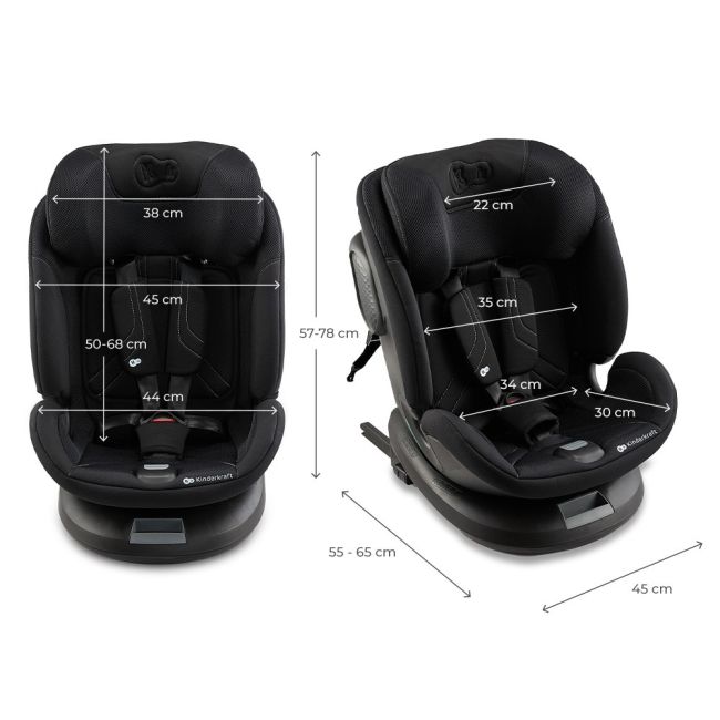 SCAUN AUTO KINDERKRAFT XPEDITION 3 I-SIZE 40-150 CM, BLACK VIVKCXPED03BLK0000