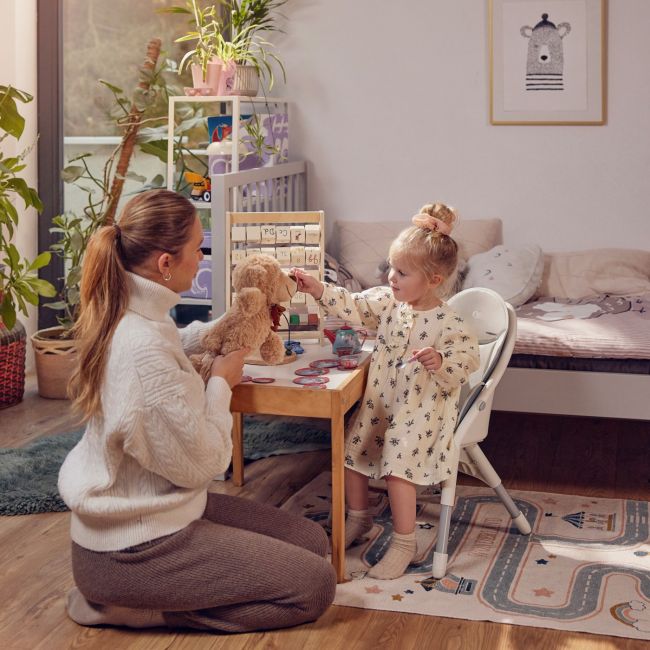 SCAUN DE MASA KINDERKRAFT DINNLY, GREY VIVKHDINN00LGR0000