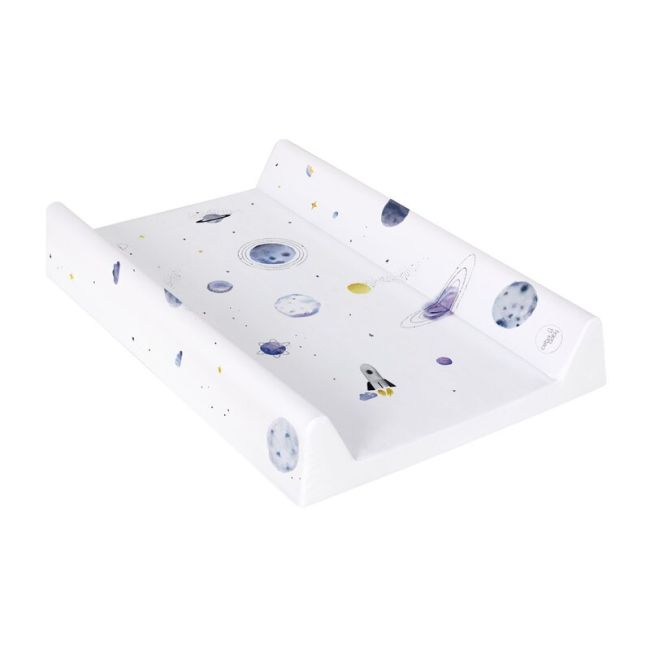 Saltea de infasat, Ceba Baby, Confort, 50x70 cm, Atasabila la patut, Fara BPA, 0 luni+, Watercolor World Universe BYNW-212-123-651